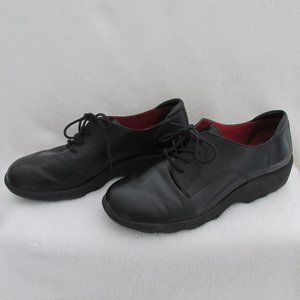 Rockport Women’s Black Leather Platform Lace-up Shoes 7.5 Wide